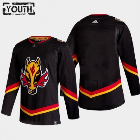 Børn NHL Calgary Flames Trøje Blank 2020-21 Reverse Retro Authentic